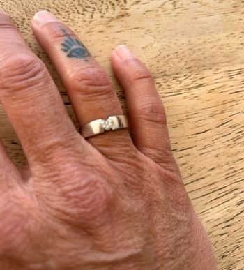 Bague en argent cœur