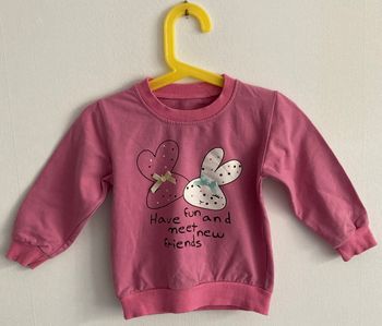 sweat imprimé lapins avec noeud taille 9 mois