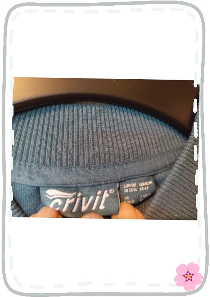Veste bleu zippé Crivit 14 ans - photo numéro 3