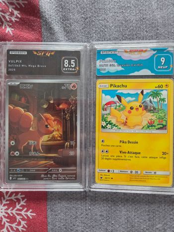Lot de 2 Cartes Gradées Pokémon 