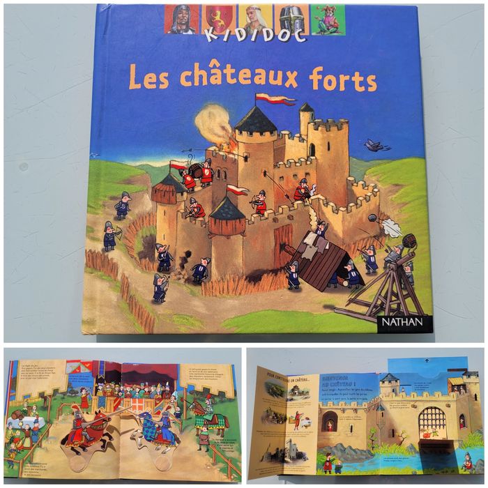 Livres animé à tirettes Kididoc : Les Pirates, Les Chateaux-Forts,  L'eau et Au fil des saisons - photo numéro 2