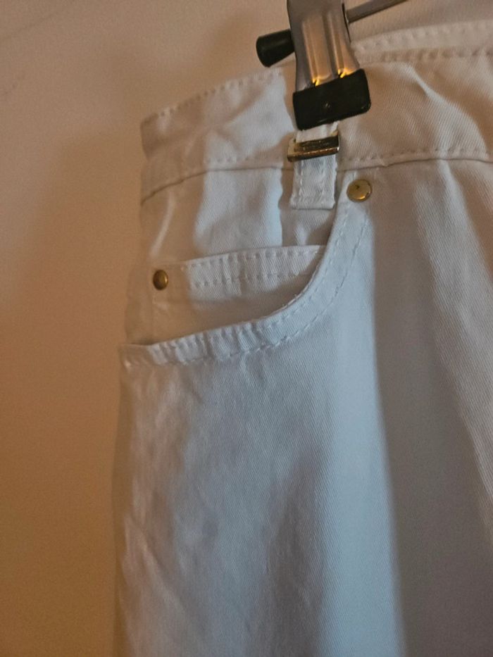 Jean / Pantalon Anne Weyburn, blanc cassé, taille non indiquée (voir mesures) - photo numéro 6