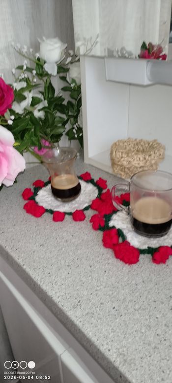 Décoration crochet pour les tasses 