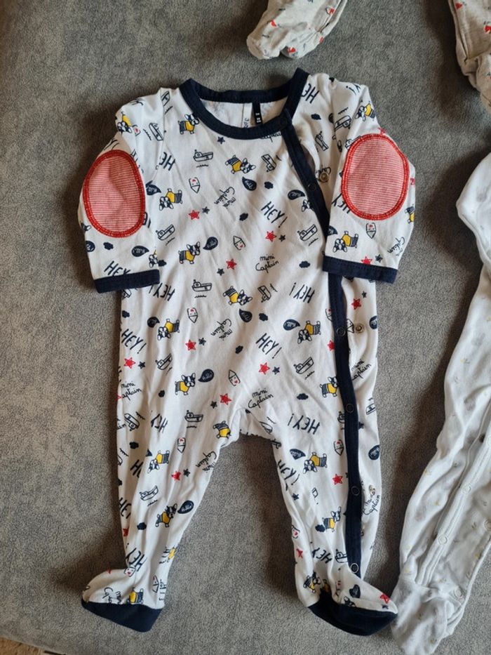 Lot de 3 pyjamas coton 3 mois - photo numéro 2
