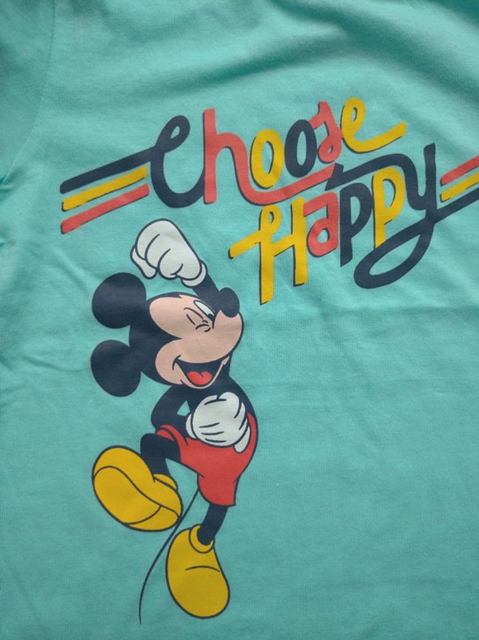 Tee shirt chemise manches courtes Garçon 12/24 mois Choose happy Mickey Disney 100% coton - photo numéro 3