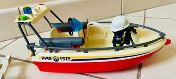 Playmobil - pompiers - voiture, remorque et bateau - photo numéro 9