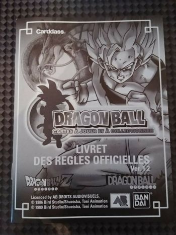 Livret des règle version 1.2 cartes jouer collectionner Dragon Ball Z Card jcc