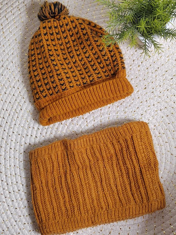 Ensemble bonnet cache cou - photo numéro 5