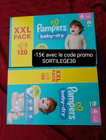 2 cartons de couches Pampers baby-dry T4 taille 4 XXL