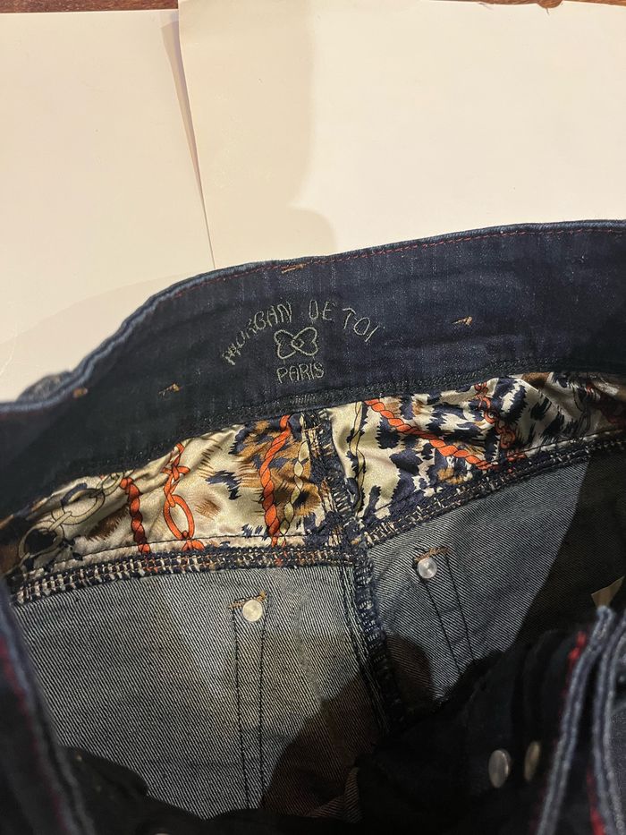 Jean bleu brut morgan vintage taille XS/34 - photo numéro 3