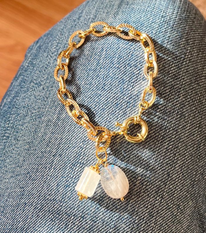 Bracelet amulette scarabée Pierre de Lune - photo numéro 6