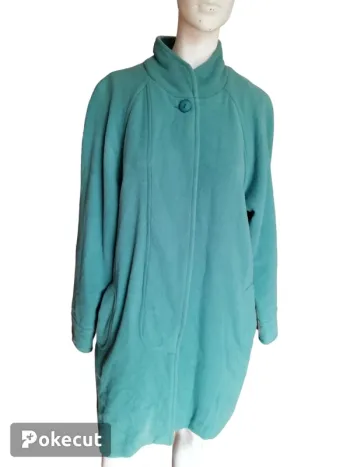 Manteau vintage coat retro bleu blue gris grey hiver winter