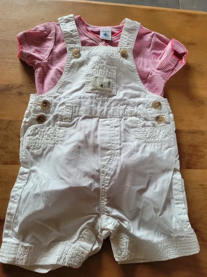 Salopette Jacadi 12 mois + Body petit bateau