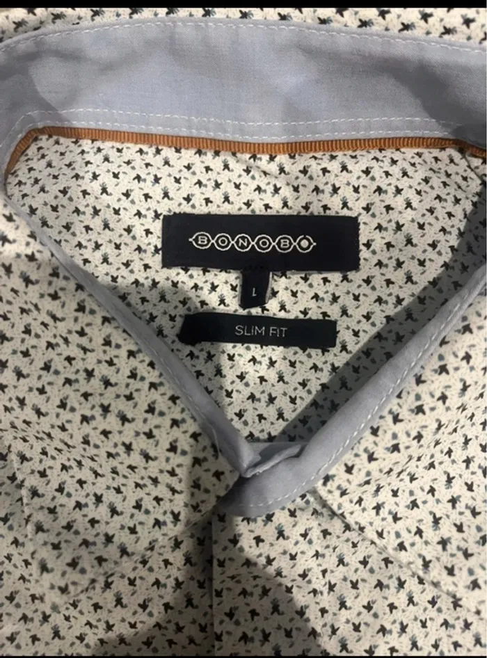 Chemise slim à motif Taille L Bonobo - photo numéro 2