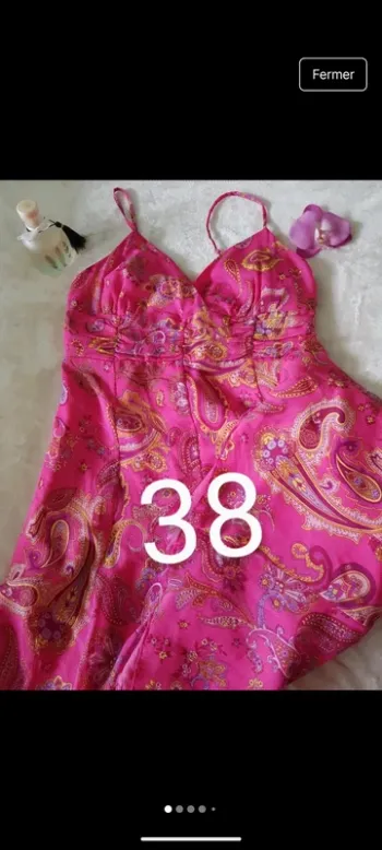 Robe courte habillée imprimé cachemire 38