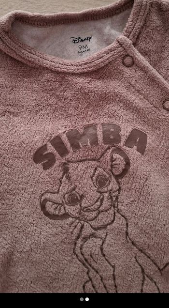 Pyjama 9 mois disney velours