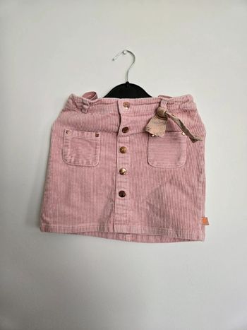 Jupe rose velours côtelé