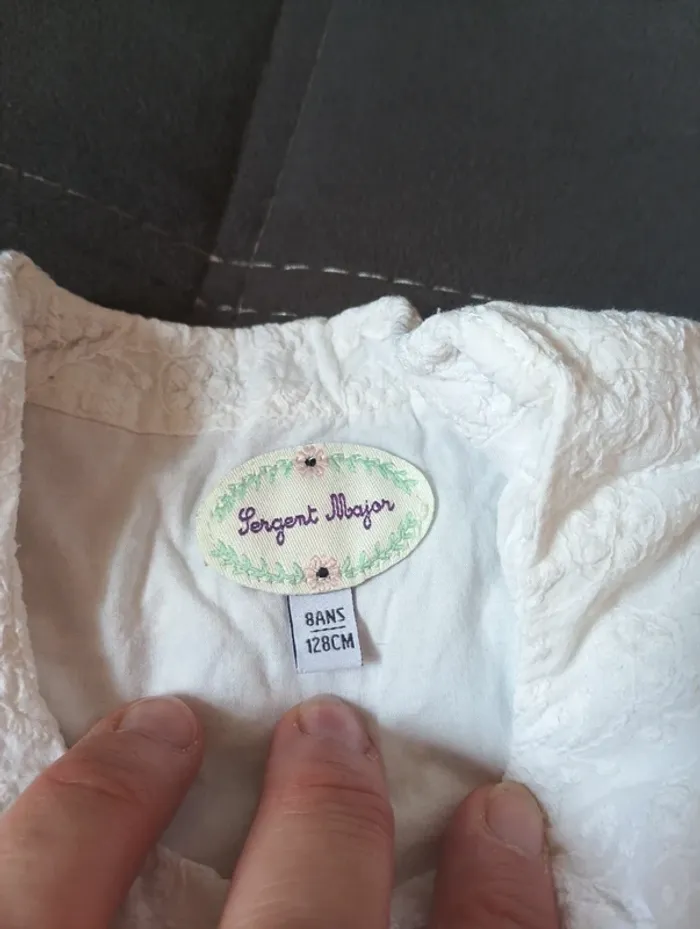 Chemisier épais manches longues Fille 8 ans Sergent major - photo numéro 2