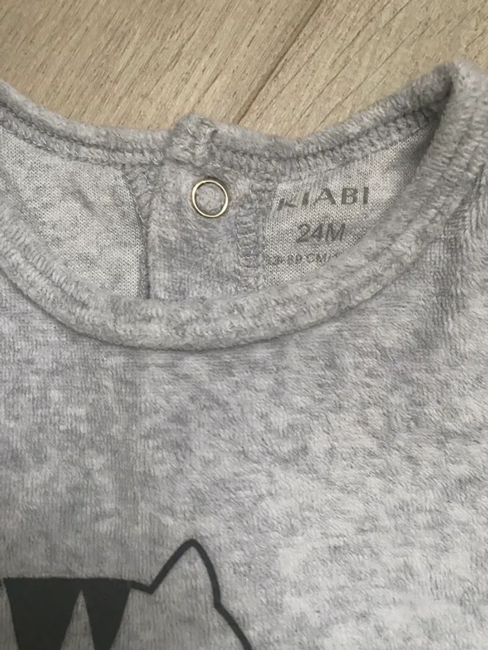 Pyjama velours kiabi 2 ans - photo numéro 3