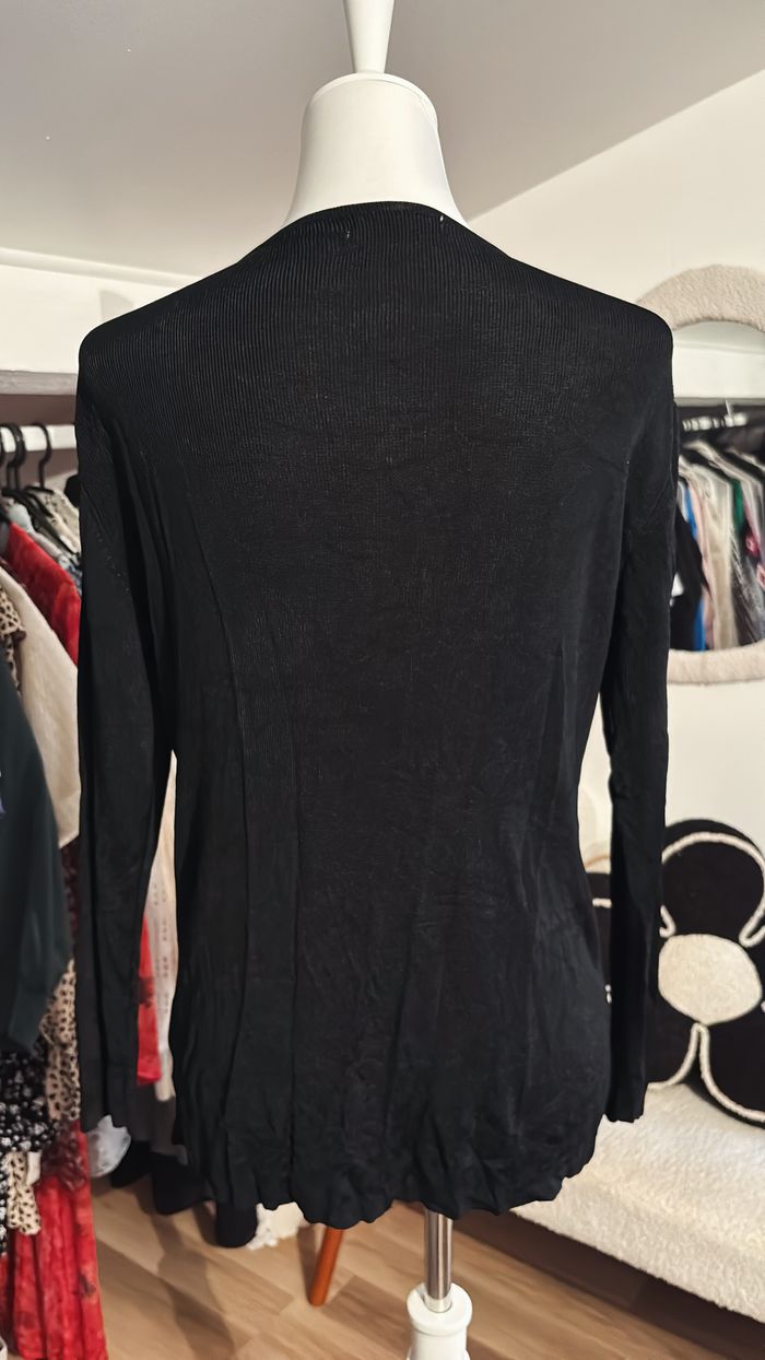 Gilet noir fin brodé Good Look TU - photo numéro 3