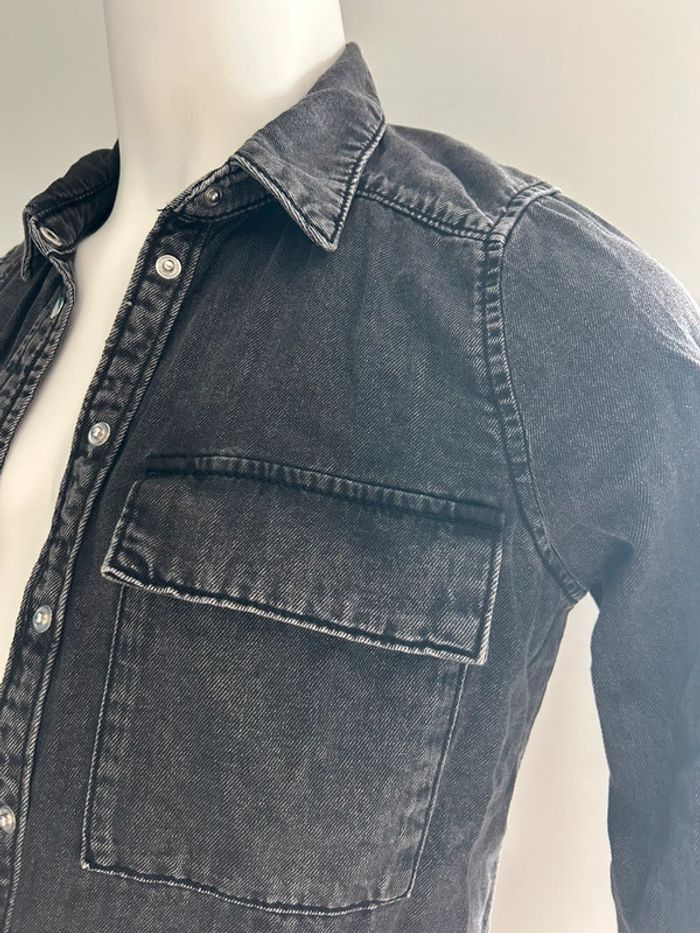 Très jolie veste légère femme jean anthracite - photo numéro 2