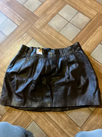 Mini jupe simili cuir @