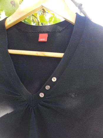 Haut noir avec bouton nacre taille S marque Esprit