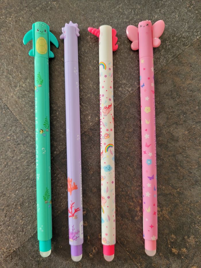 Stylos encre gel effaçable thème Girly