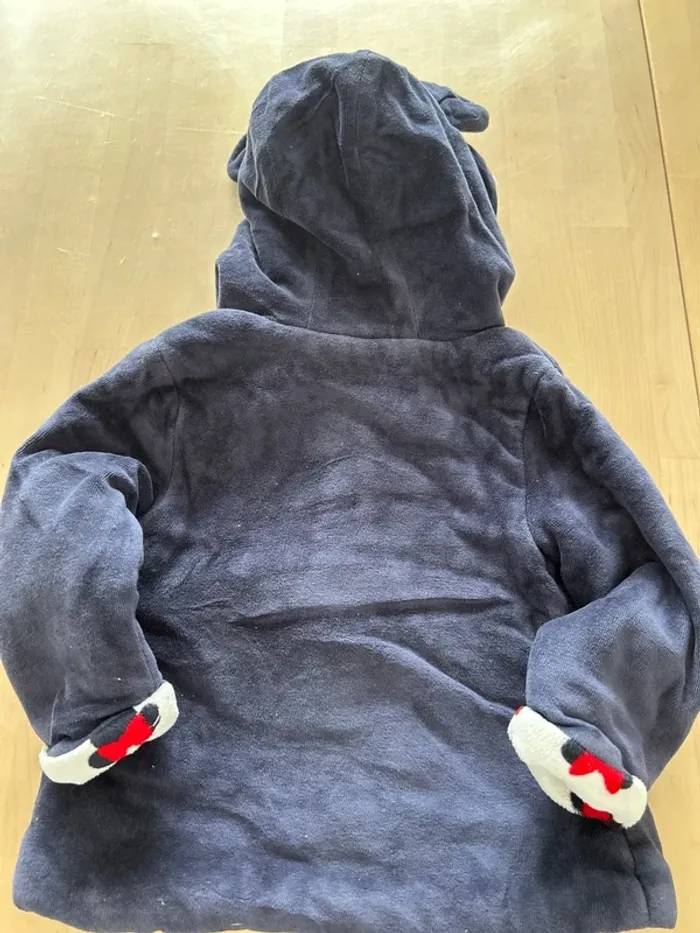 Très jolie veste polaire bleu marine 12 mois Disney baby - photo numéro 7