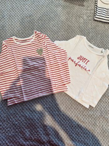 Lot 2 tshirt Verbaudet 18 mois fille
