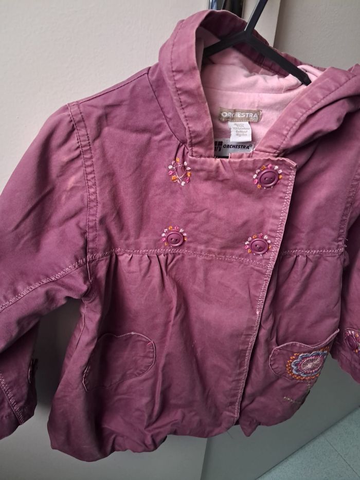 Manteau mi-saison avec capuche fille 18 mois 81 cm Orchestra - photo numéro 5