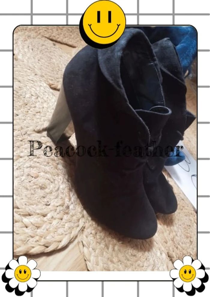 Bottines à talons noires 36 - photo numéro 4