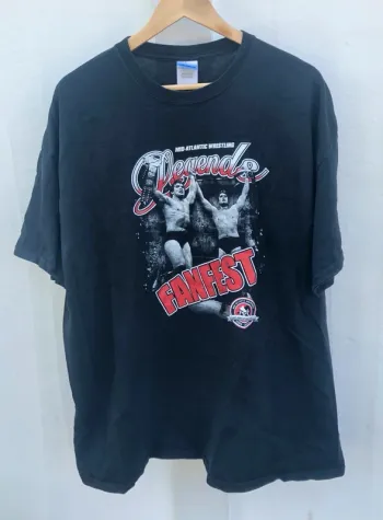 Gildan black T-shirt print Mid-Atlantic Wrestling Lutte MMA Boxe Legends Mens XXL