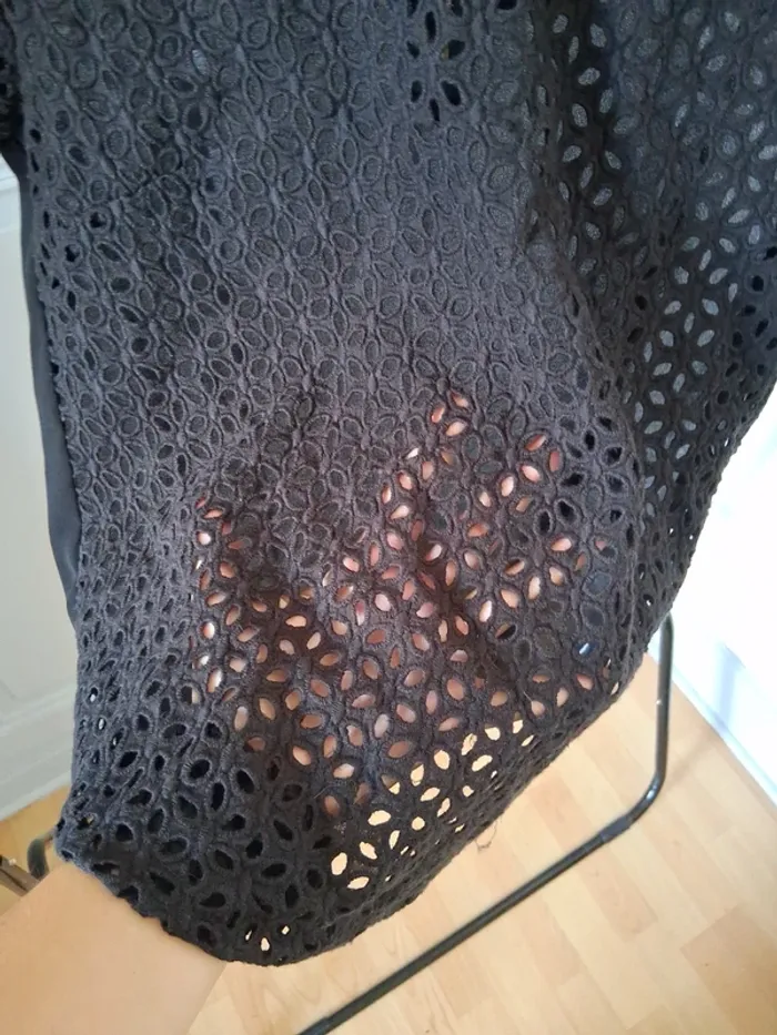 Blouse en dentelle noire - Nina Kaufmann - 36/S - photo numéro 3