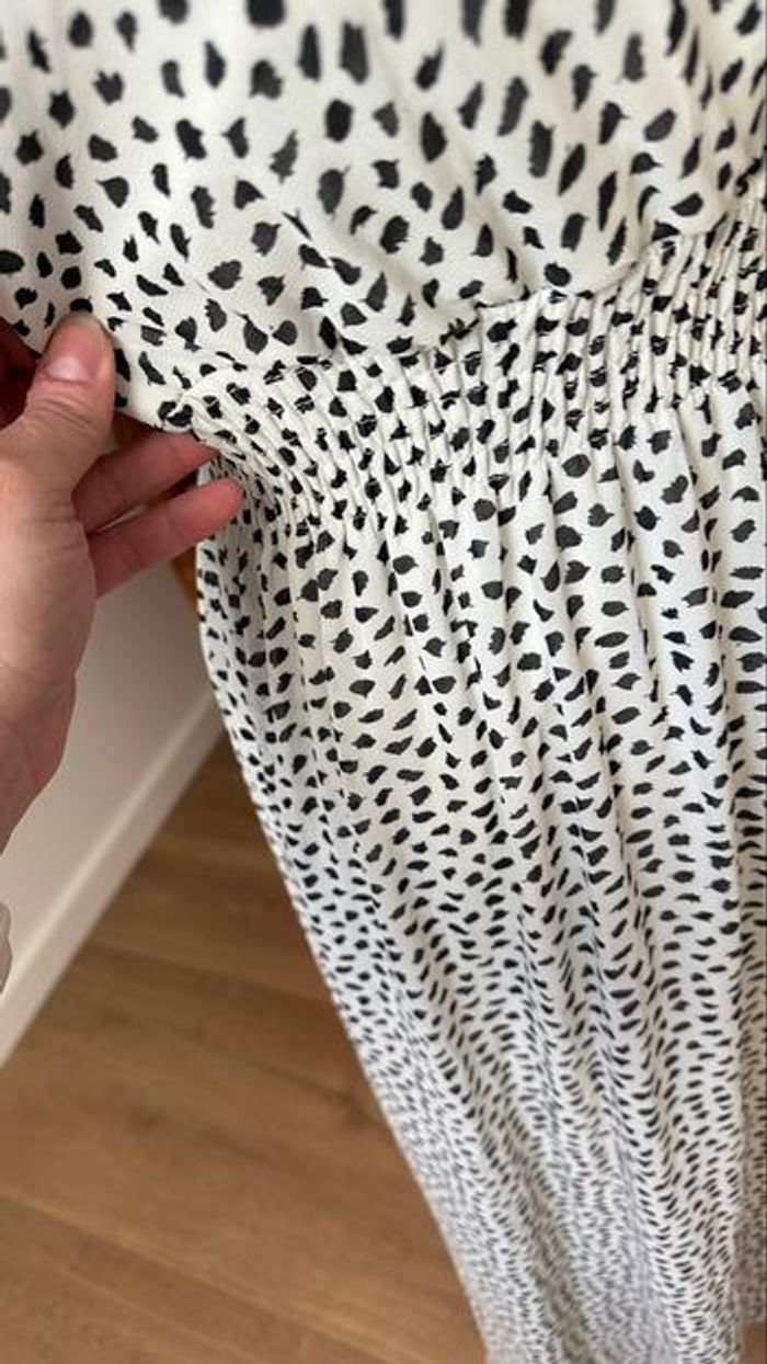 🍃 Robe longue blanche & noire vintage – Taille 40 – Très bon état - photo numéro 5