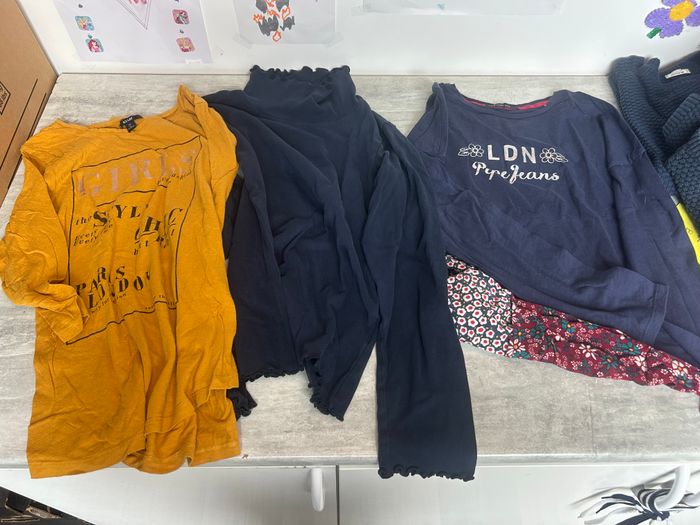 Lot 27 vêtements fille 14 ans complet pantalon robes chemise veste haut gilet pull - photo numéro 5