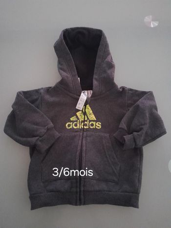 Gilet adidas capuche 3/6mois 68cm
