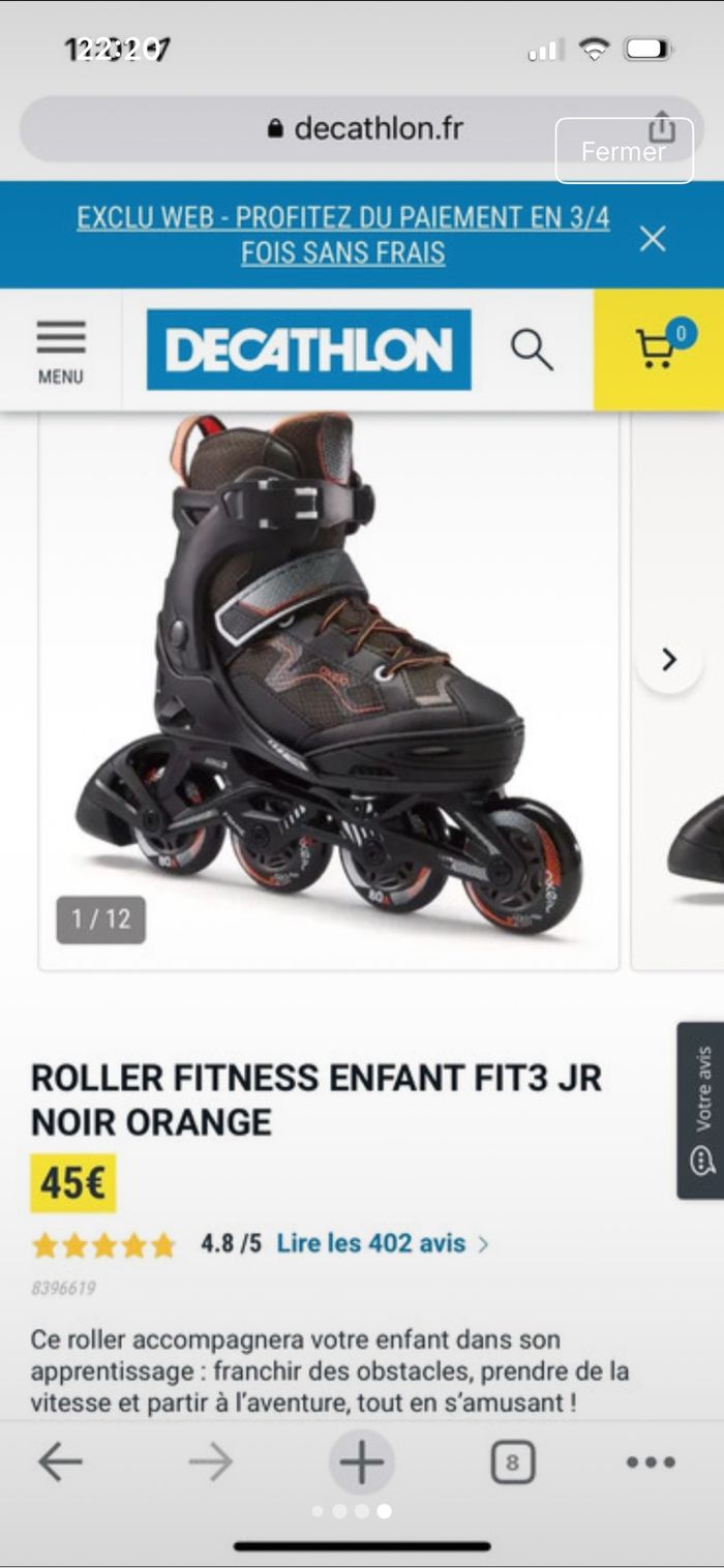 Roller fitness enfants - photo numéro 4