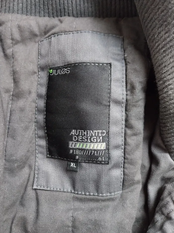 Veste matelassée grise bleue marine Jules XL - photo numéro 4