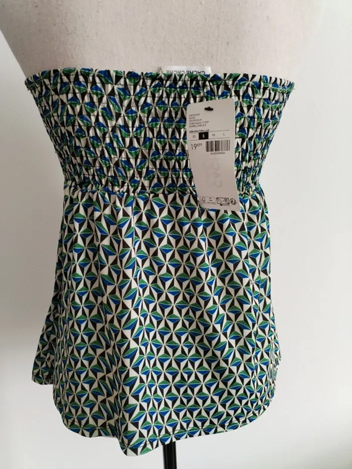 Top bustier Cache Cache motif géométrique taille S - photo numéro 2