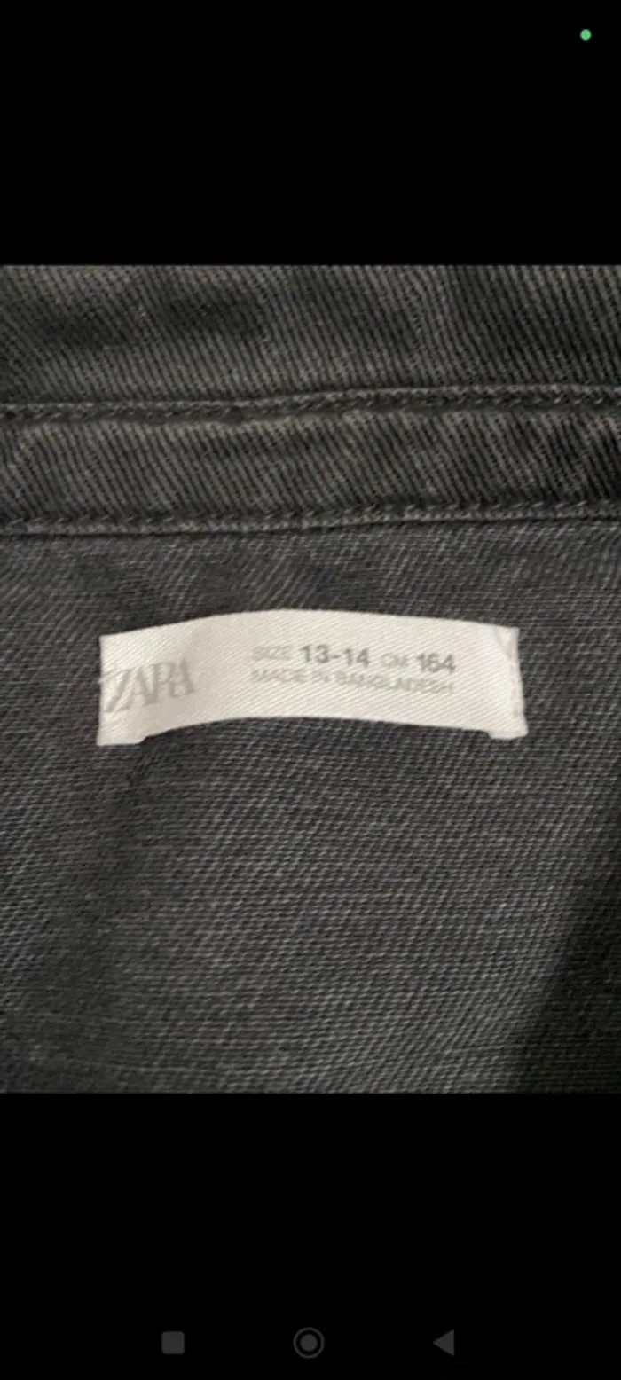 Chemise en jean avec franges à strass Zara XS - photo numéro 4
