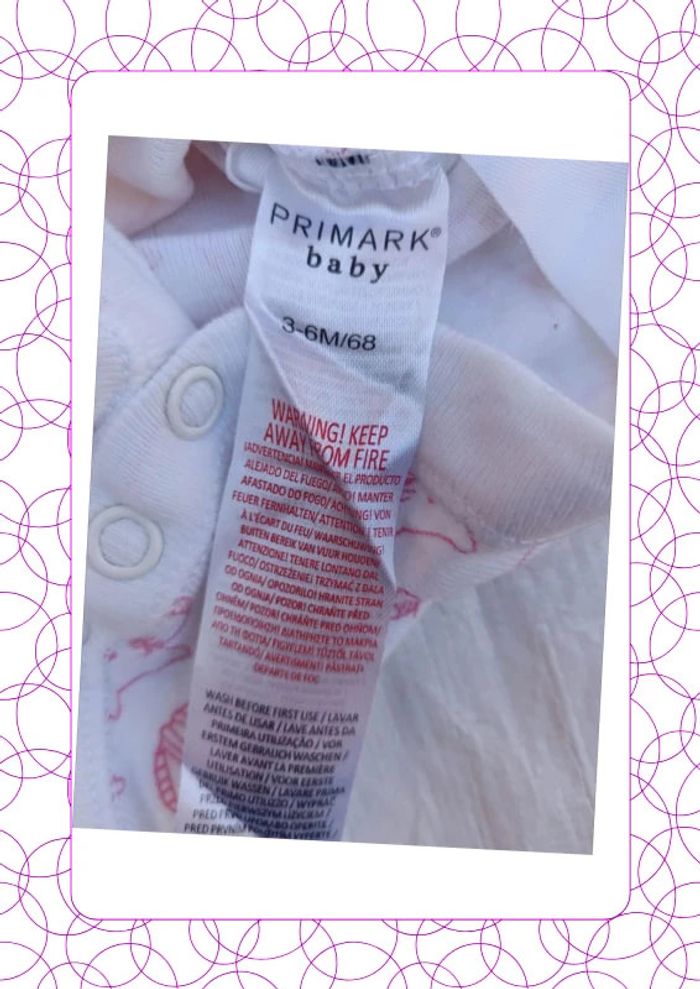 Body 6 mois Primark bébé - photo numéro 2