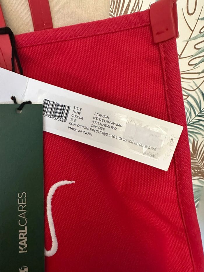 Sac tote bag Karl Lagerfeld rouge neuf - photo numéro 6