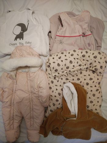 Lots manteau, pilote, gigoteuse, nid d ange