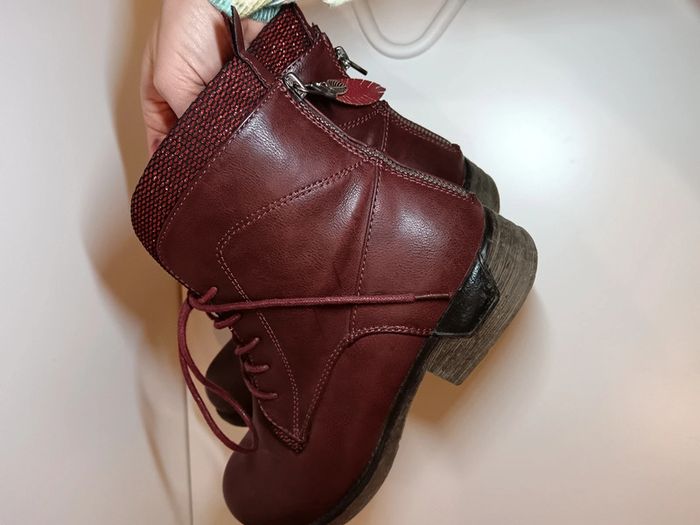 Bottines bordeaux - photo numéro 4