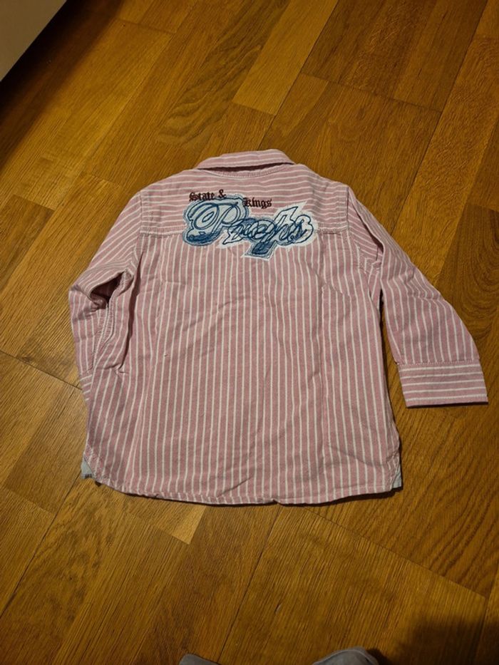 Chemise rose rayures taille 4 ans - photo numéro 3