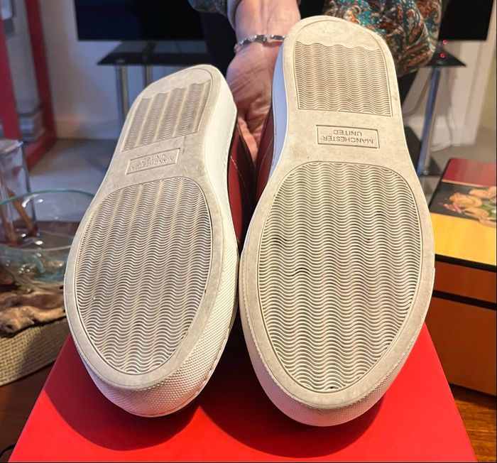 Baskets cuir rouge Manchester United neuve - photo numéro 5