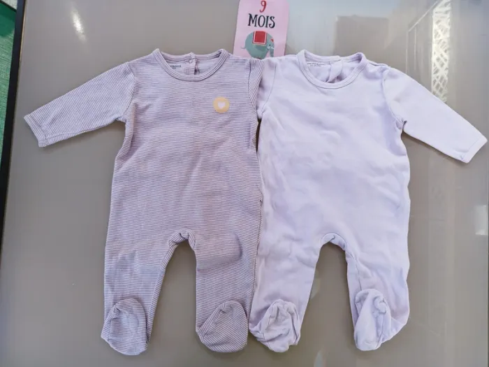 Lot 2 pyjamas coton 9 mois