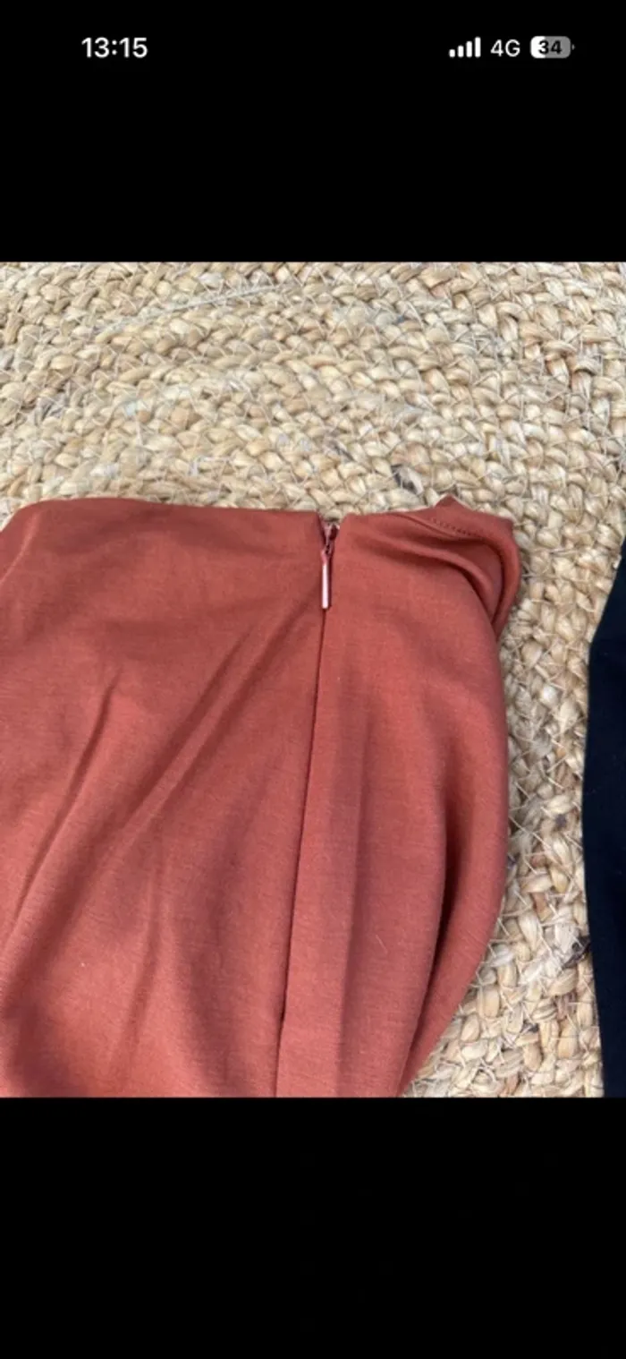 Pantalon fluide mango taille XS corail - photo numéro 4