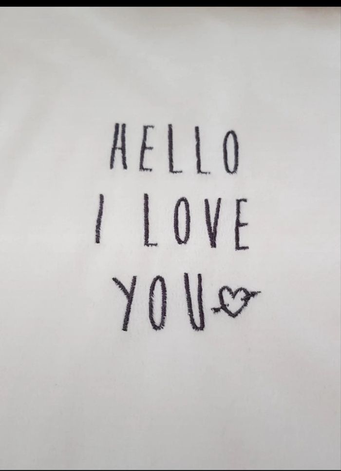 Nid d'ange bébé blanc brodé bleu marine - photo numéro 3